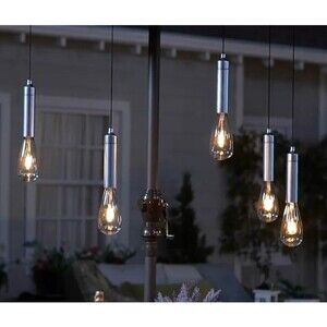 Set of 5 Battery Powered Indoor/Outdoor Hanging Lights with Remote control